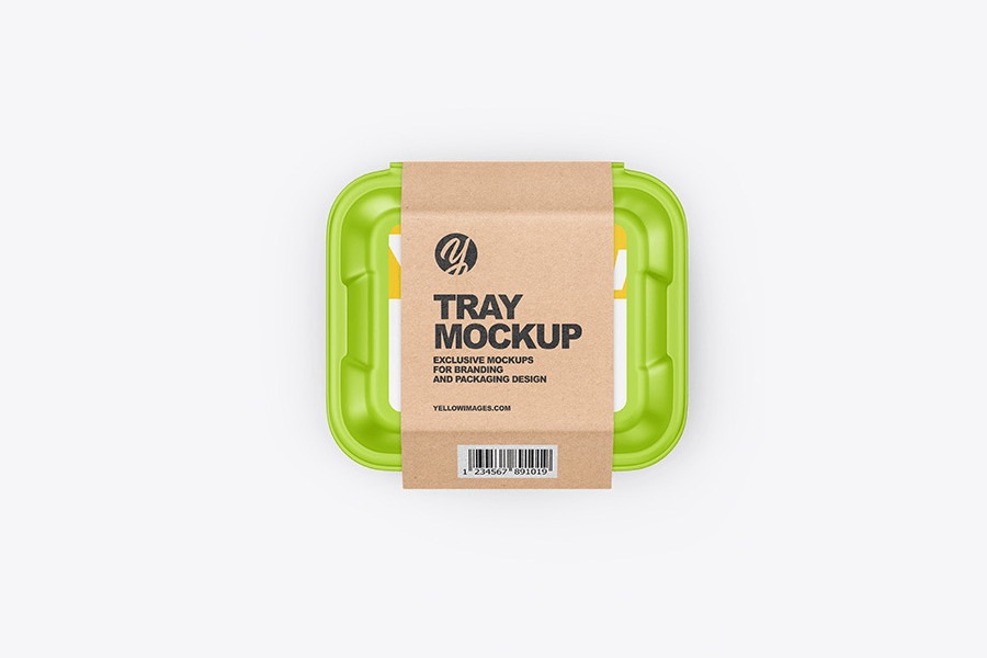 A matte tray mockup template