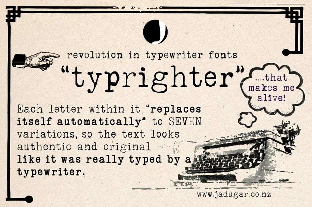 A vintage typewriter font