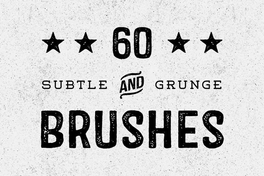 Sixty subtle grunge photoshop brushes