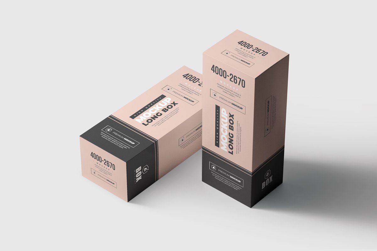 Paper Box With Matte Darts Mockup Free