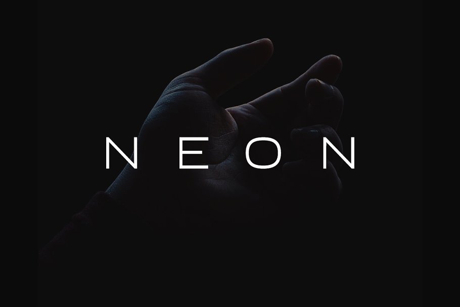 A minimal neon typeface