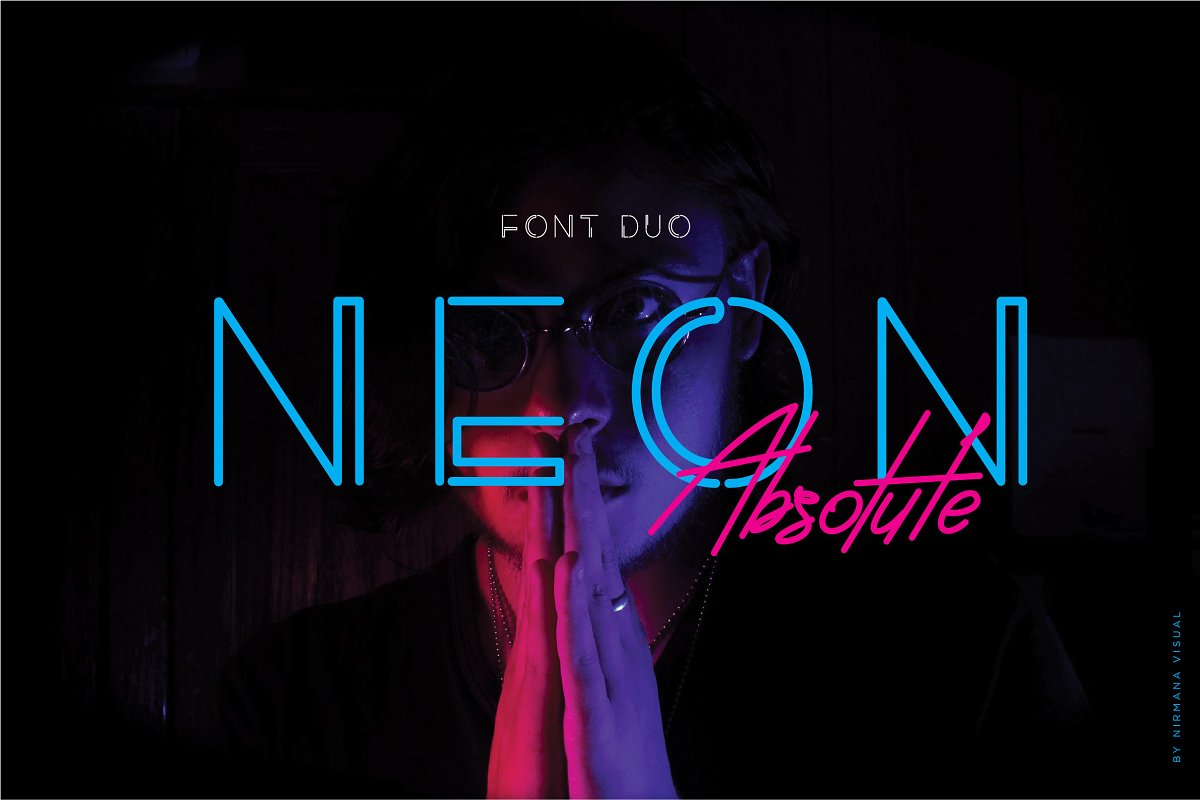 A neon font duo