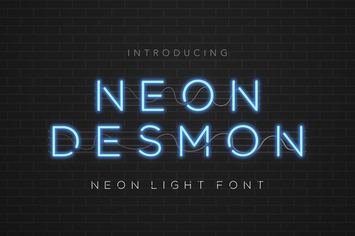 A neon light font