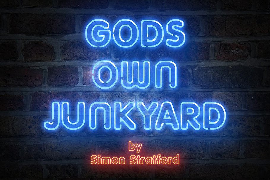 A realistic neon typeface