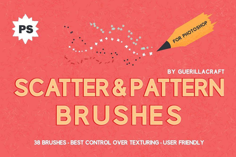 Scatter and pattern photoshop brush set