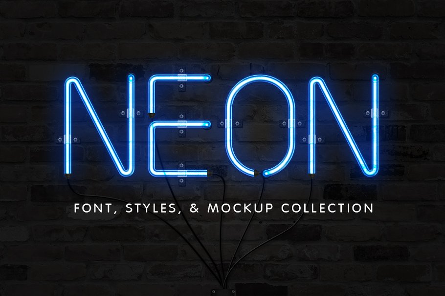 The neon font
