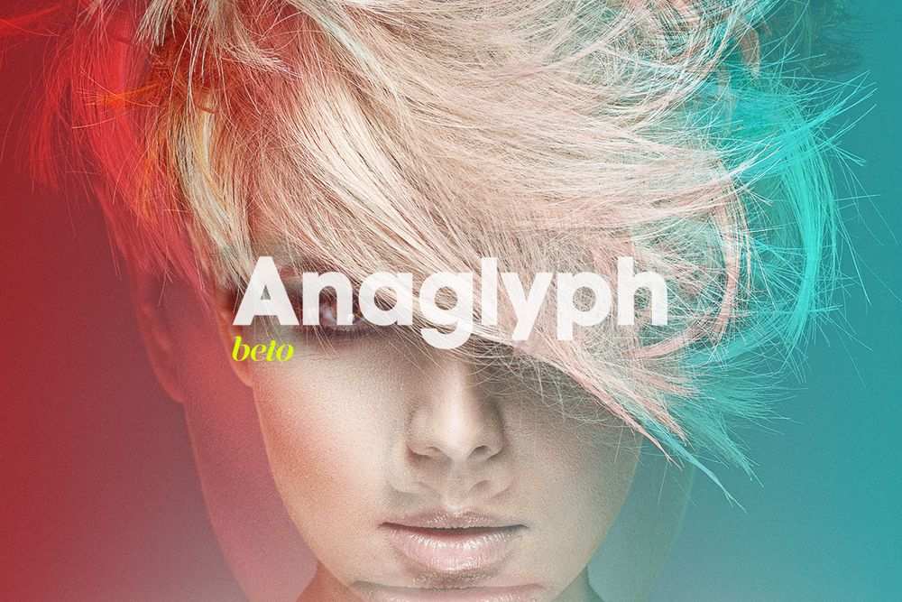 Colored anaglyph photoshop actions