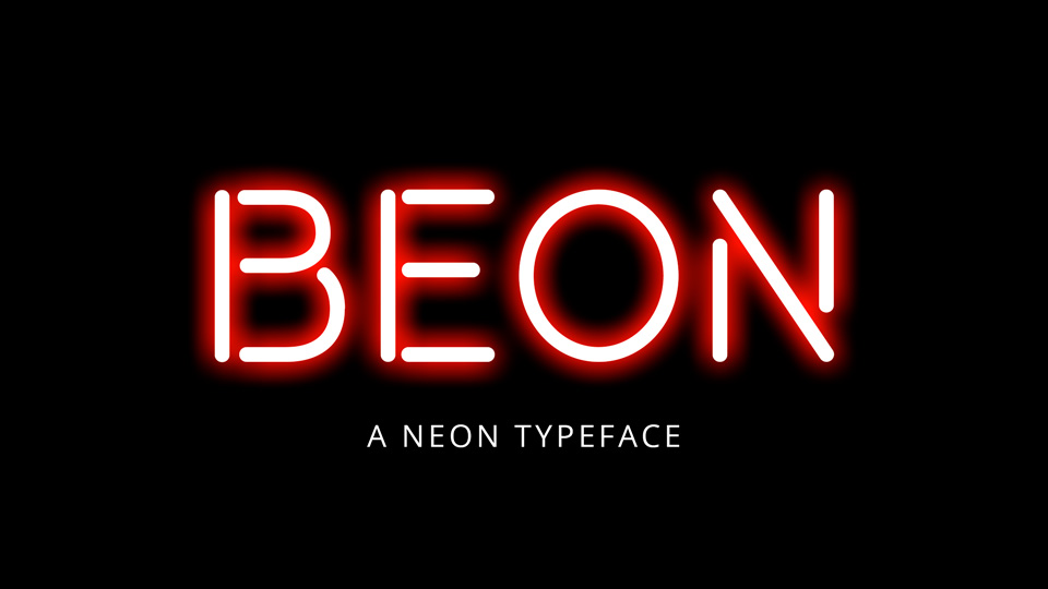 A free neon typeface