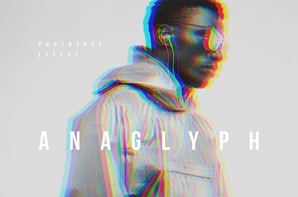 Anaglyph photoshop effect