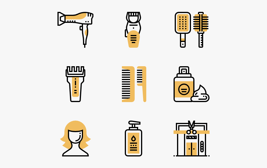 A free modern barber shop icons