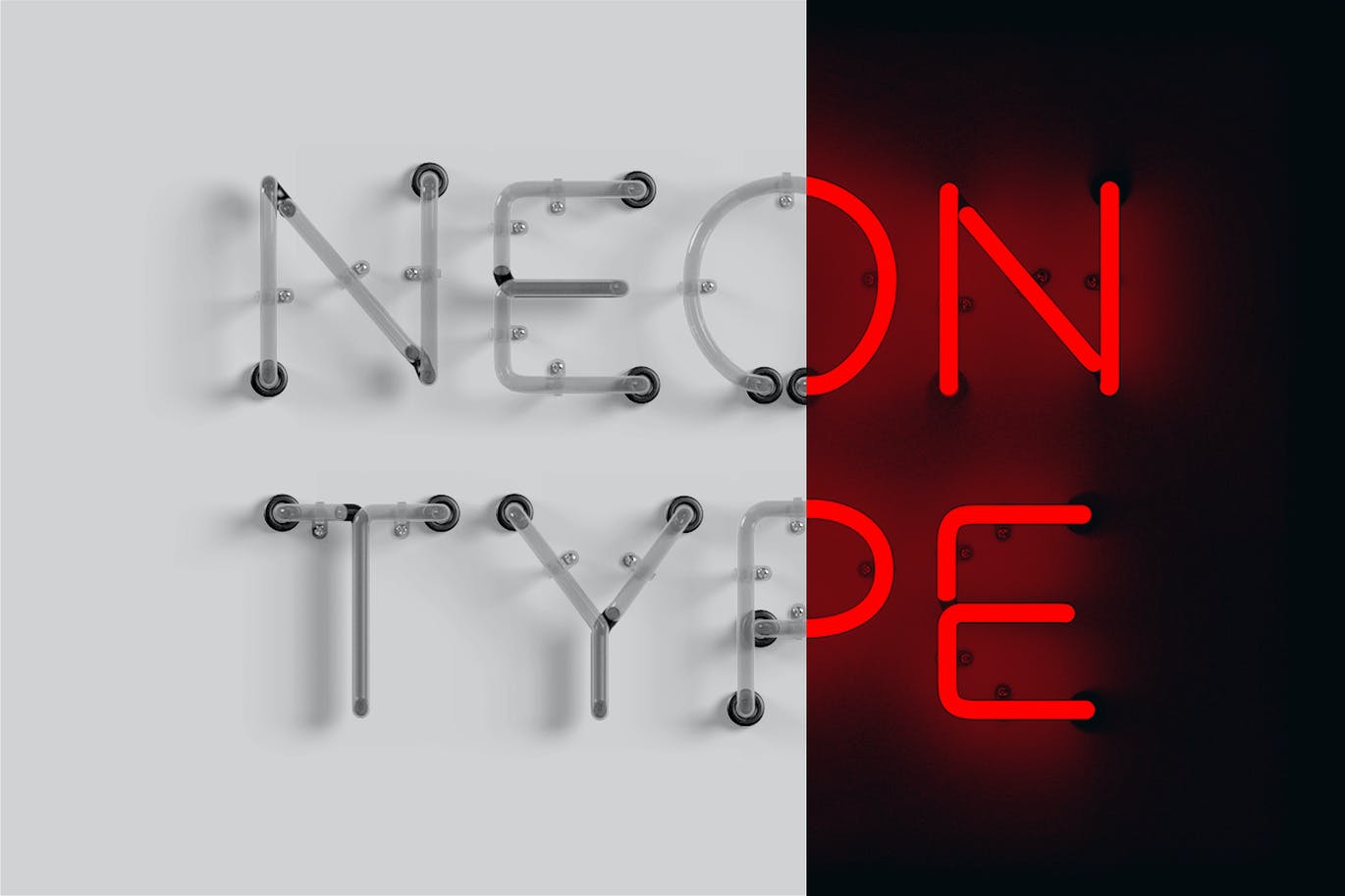 A neon type