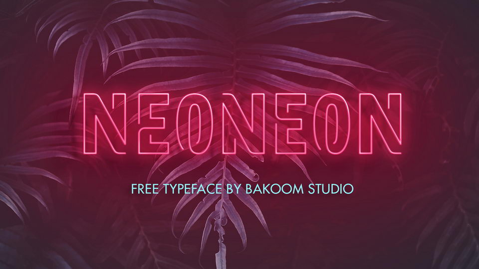 A free neon typeface