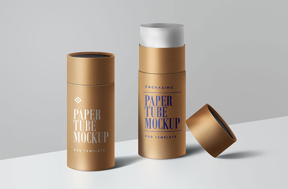 Download Free 40 Magnificent Paper Tube Psd Mockup Templates Decolore Net PSD Mockup Template