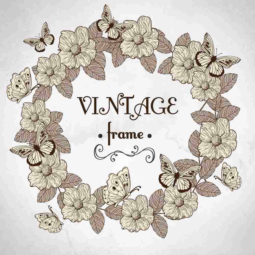 Free vintage floral photoshop brushes set