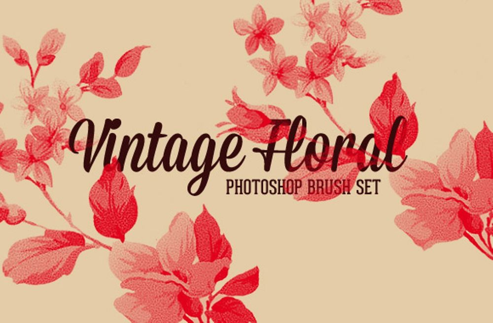 A free vintage floral photoshop brushes