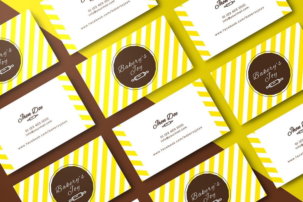 White Yellow Bakery Business Card
