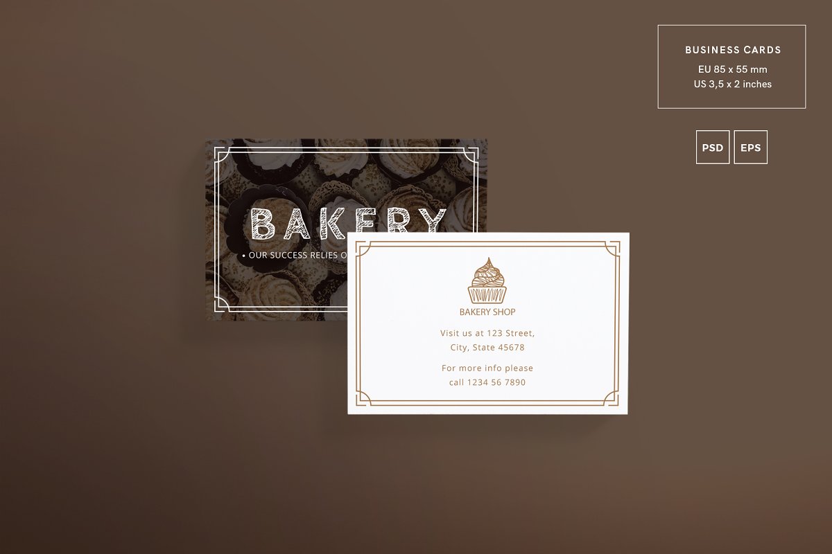 Dark Bakery Business Card