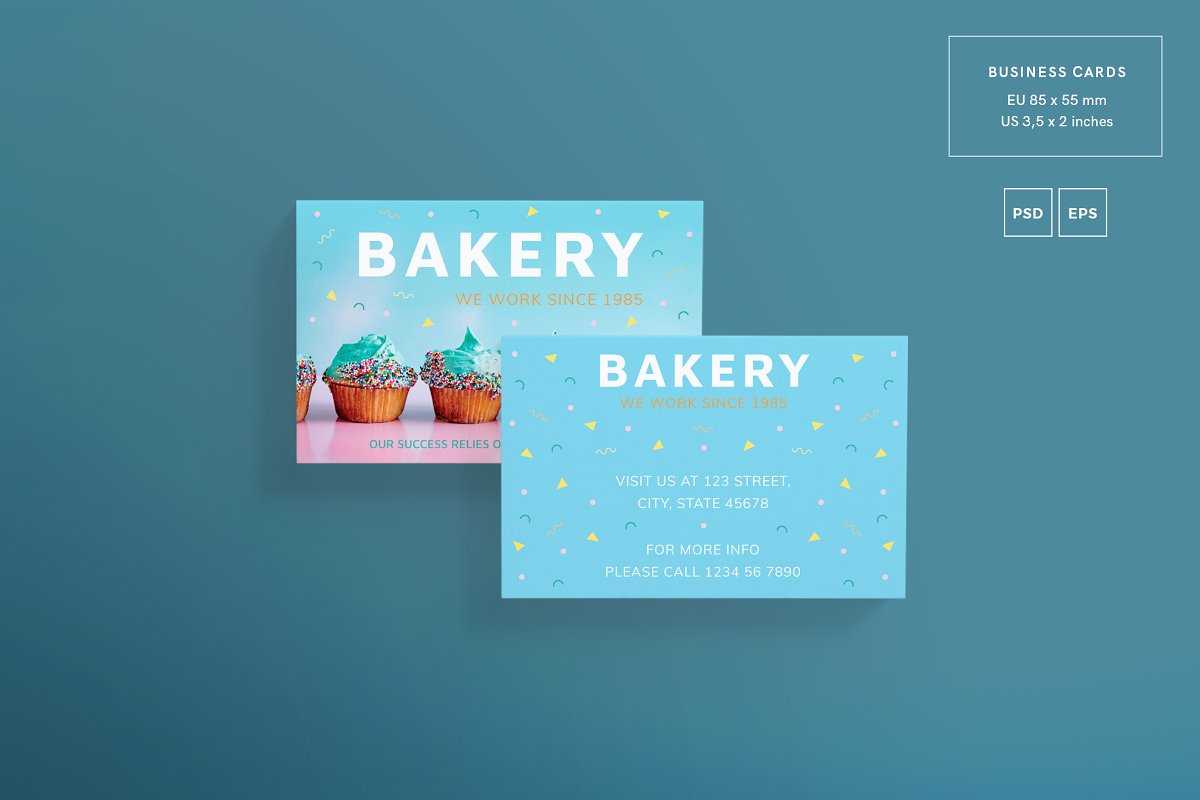 Blue Bakery Business Card