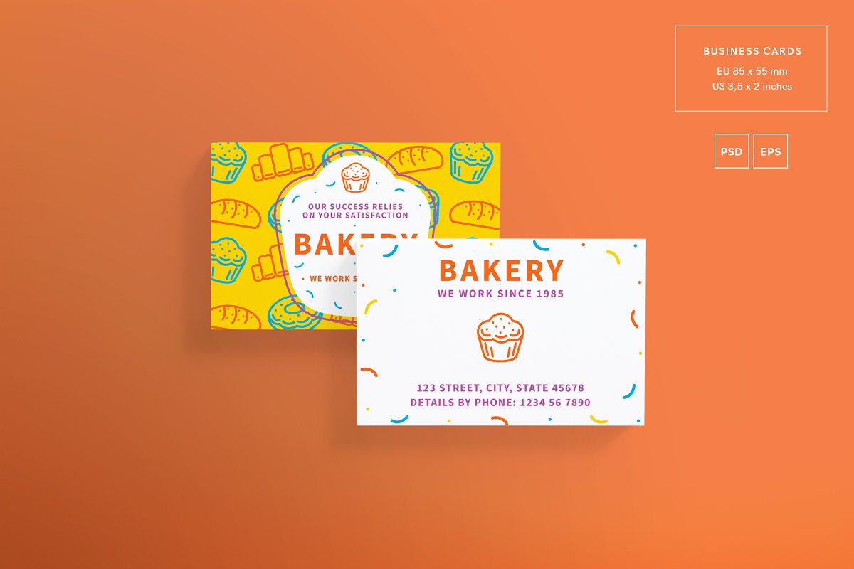 Orange Bakery Business Card