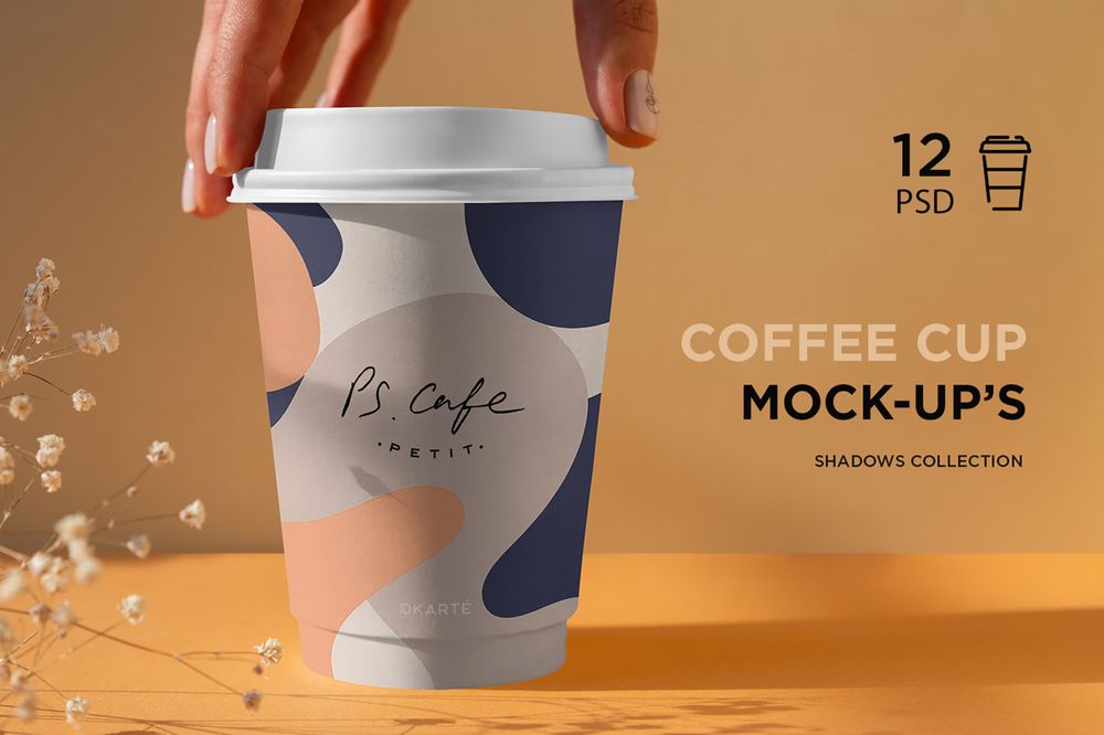 12 Photoshop coffee cup mockups