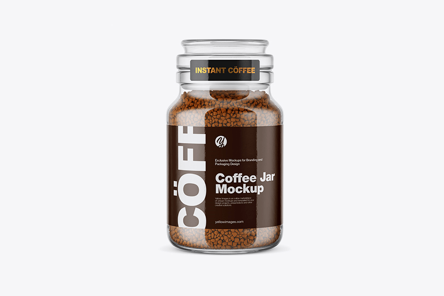 Download 16 Glass Jar With Instant Coffee Psd Mockup Potoshop Yellowimages Mockups
