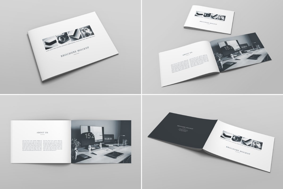 A brochure catalog mockup template