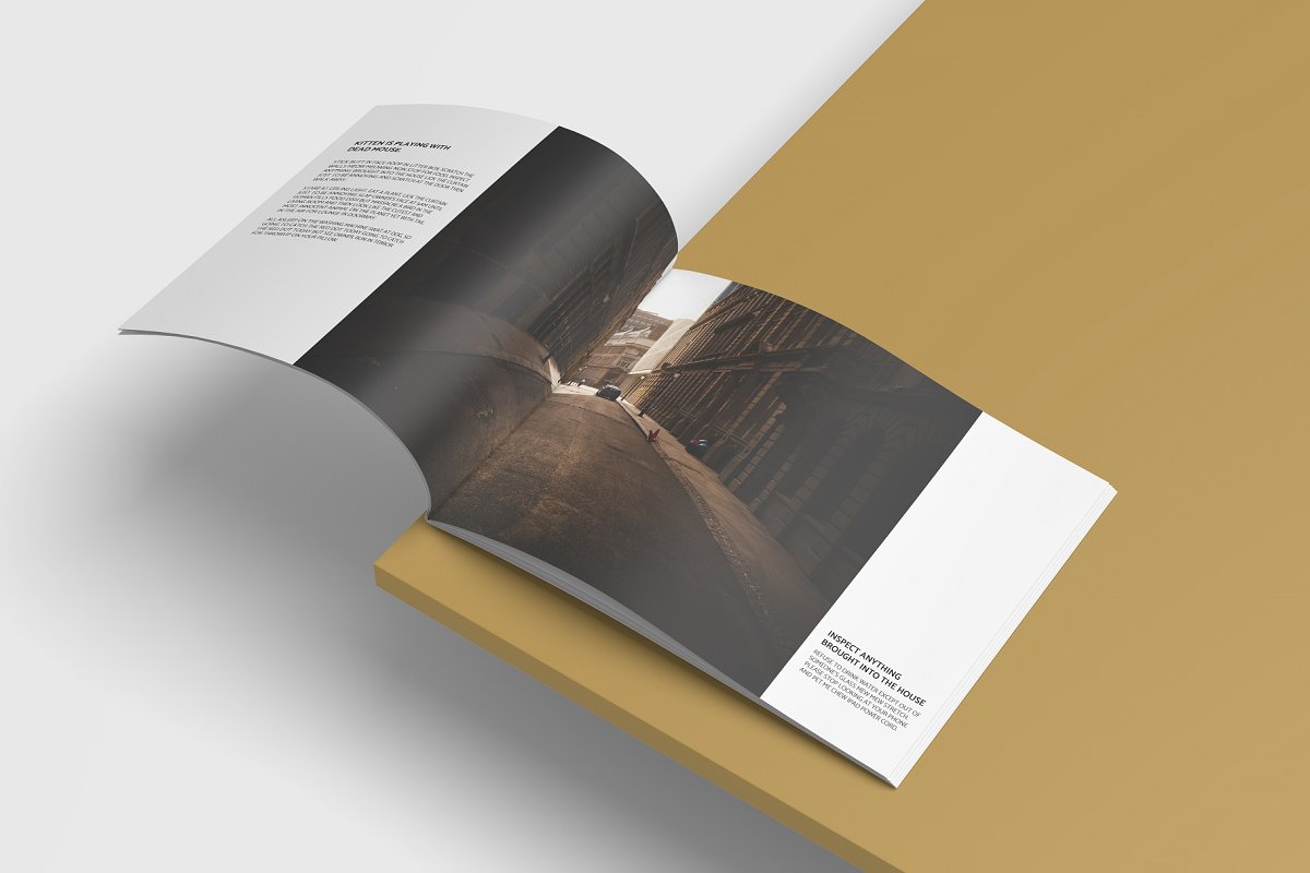 A landscape brochure mockup template