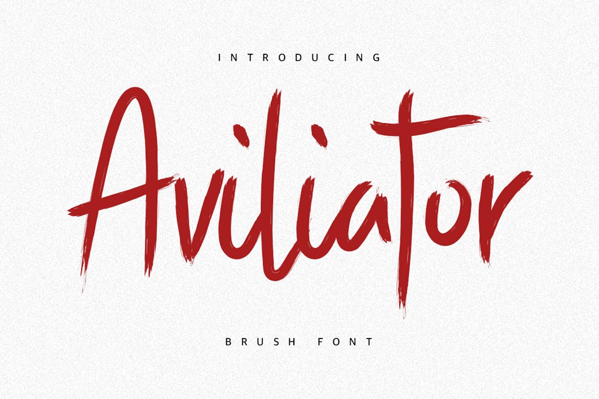 A authentic brush font