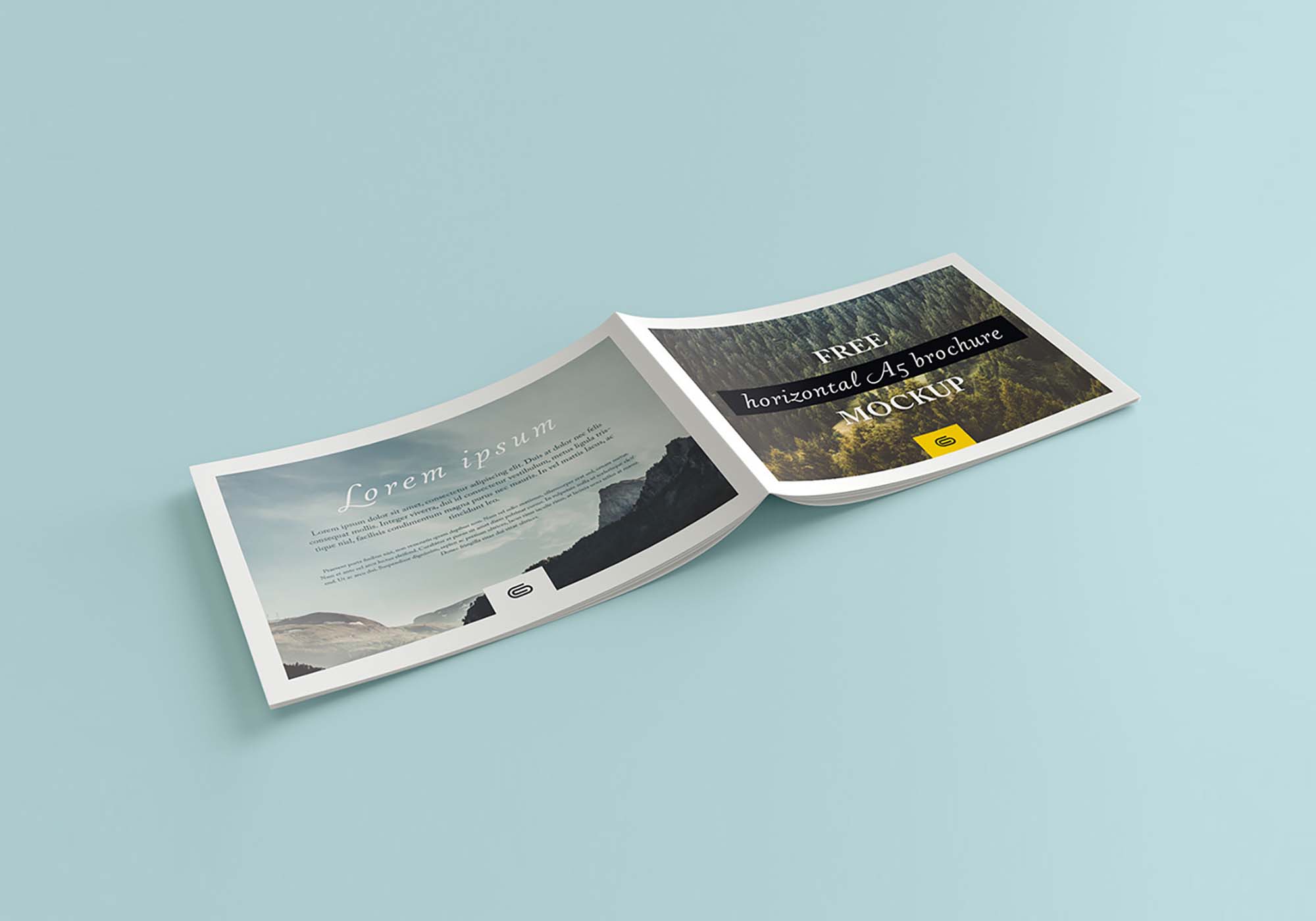 A classic free brochure mockup template