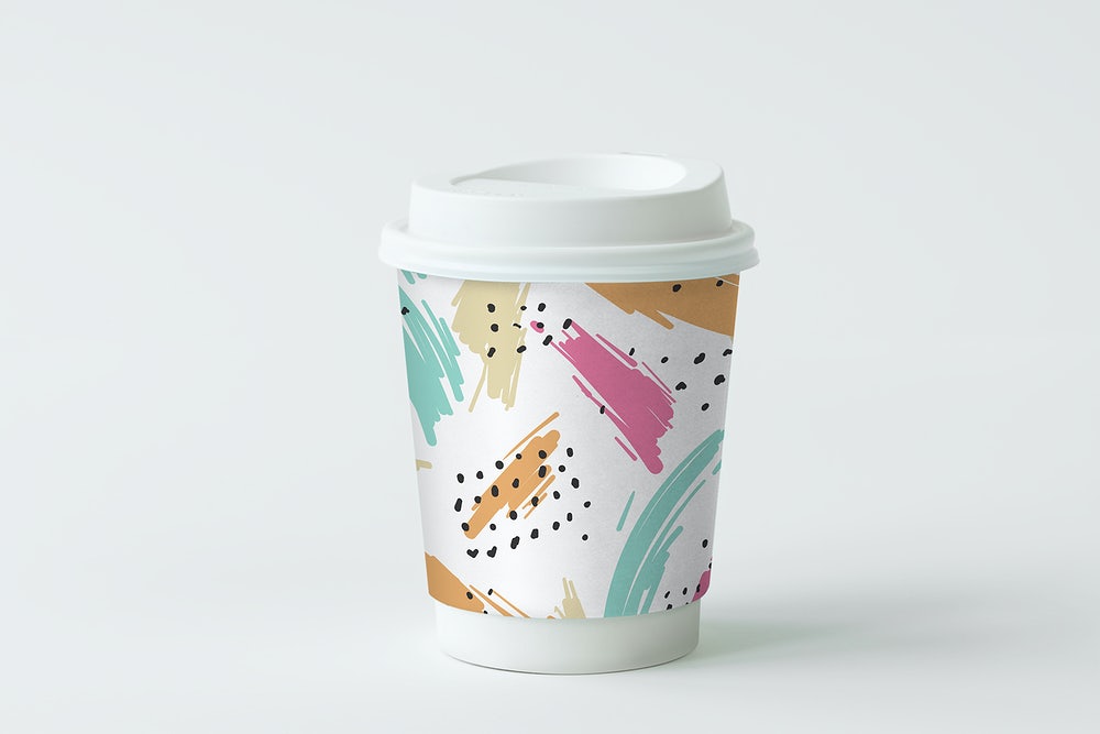 A colorful paper cup
