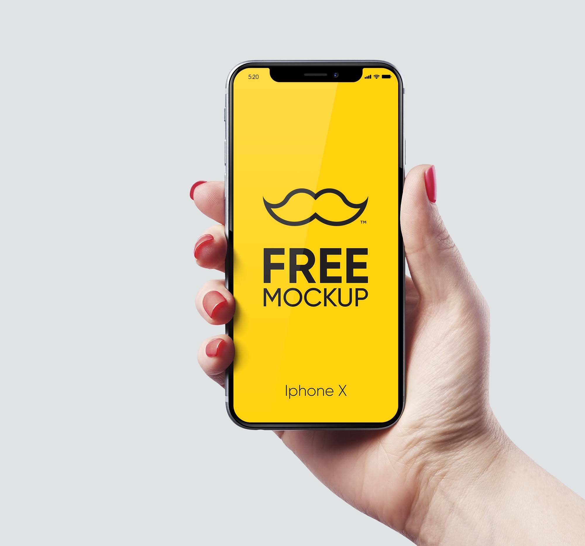 Download free-iphone-x-held-by-hand-mockup-psd | Decolore.Net