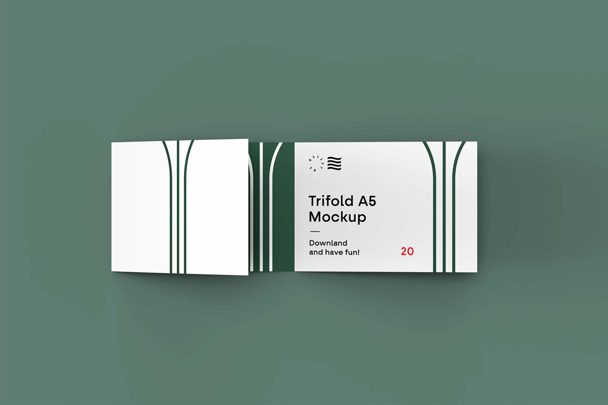 Free trifold brochure mockup