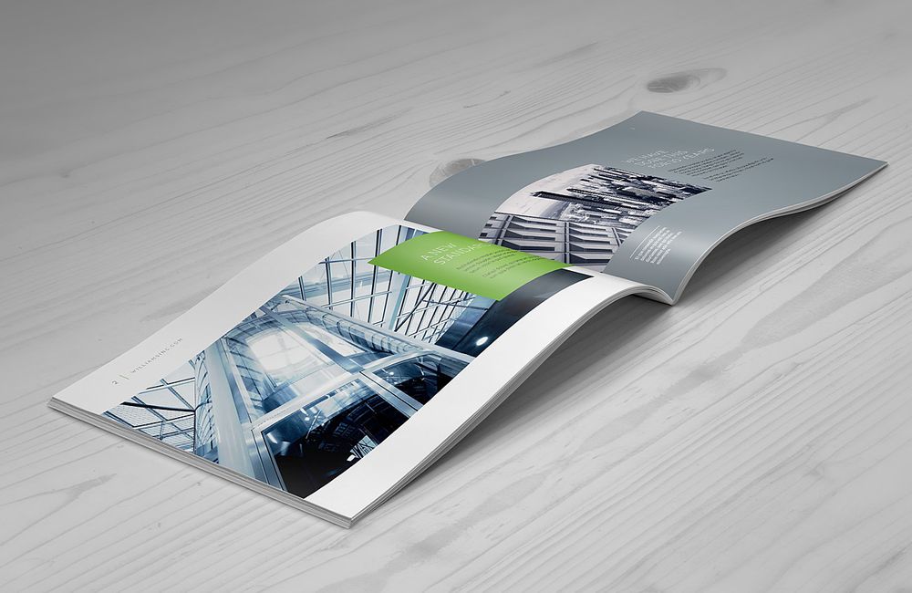 Landscape brochure mockup template