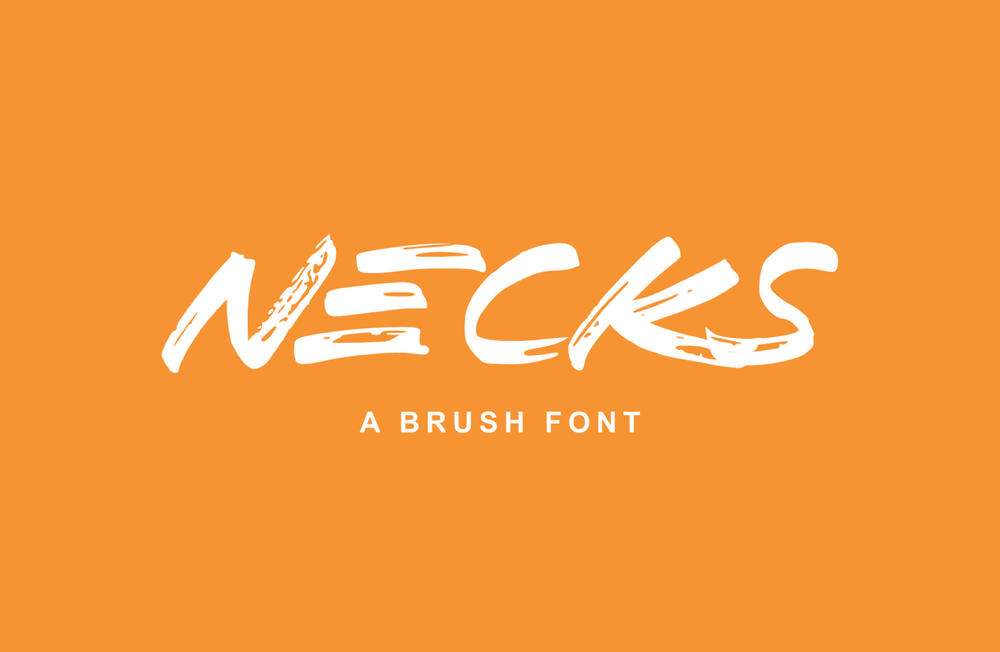 Minimalist free brush font