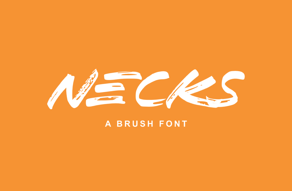 A free brush font