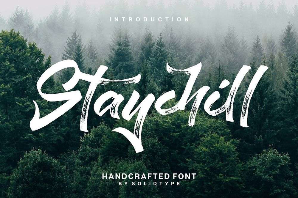 A handcrafted brush font