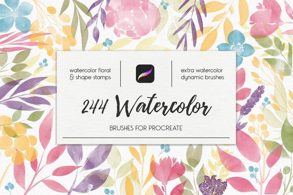 Extra dynamic watercolor brushes for Procreate