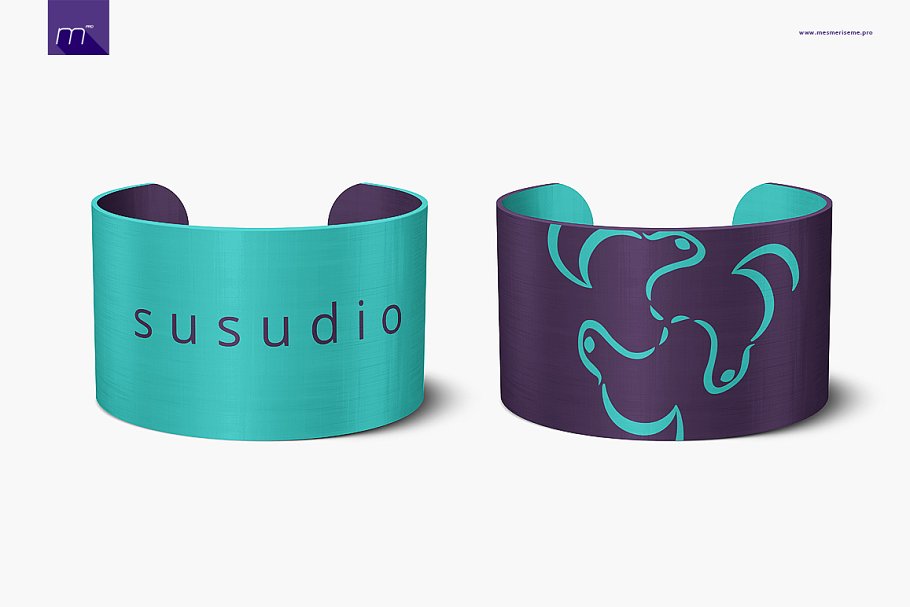 Cuff bracelet mockup template