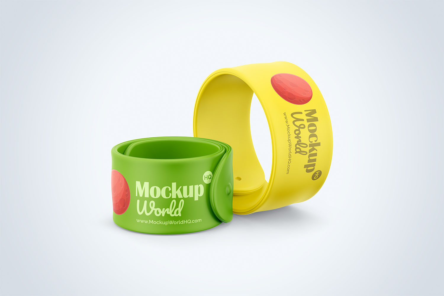 Two free bracelets mockup template