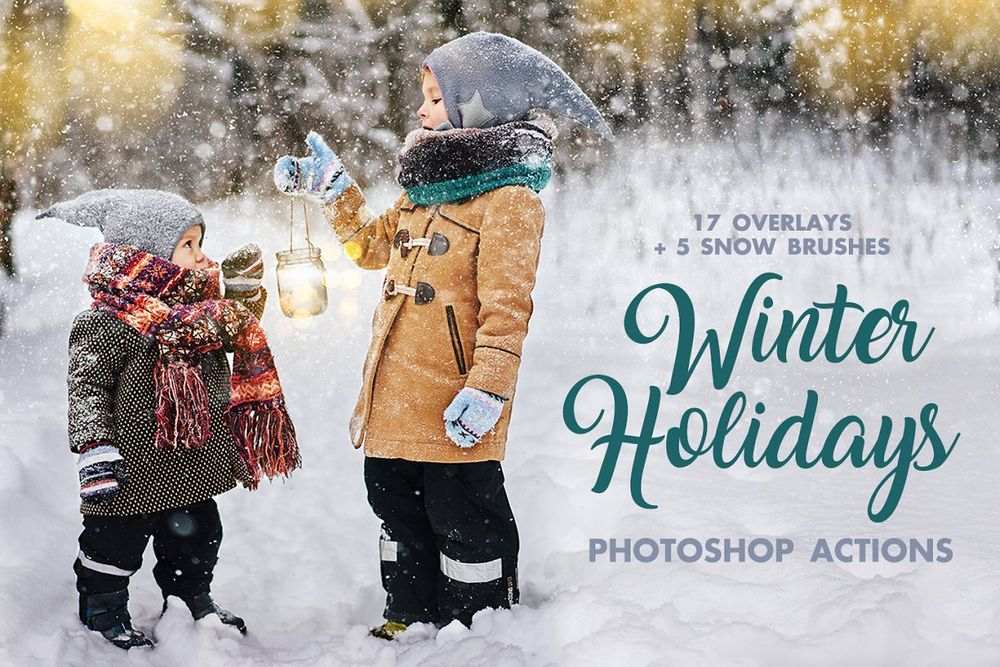 A photoshop actions for winter holiday photos