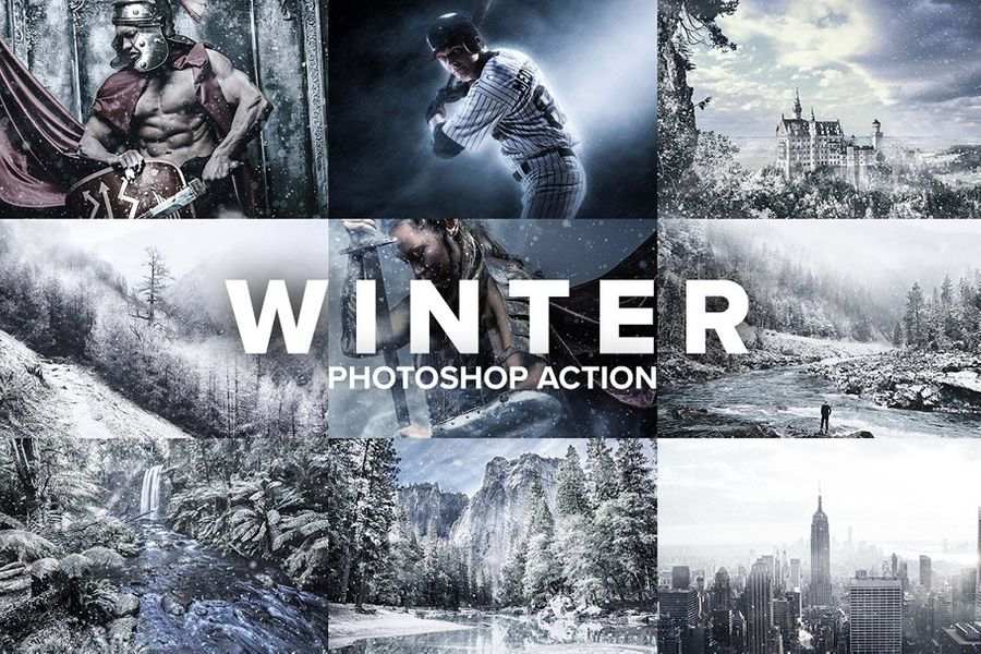 Winter style photoshop actions
