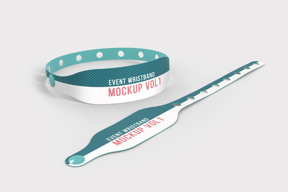 Event wristband mockup template