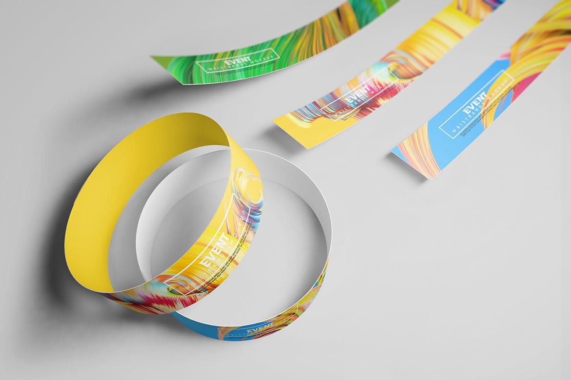 Event writbands mockup templates