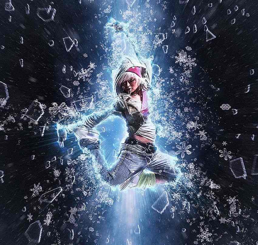 Ice style photoshop action