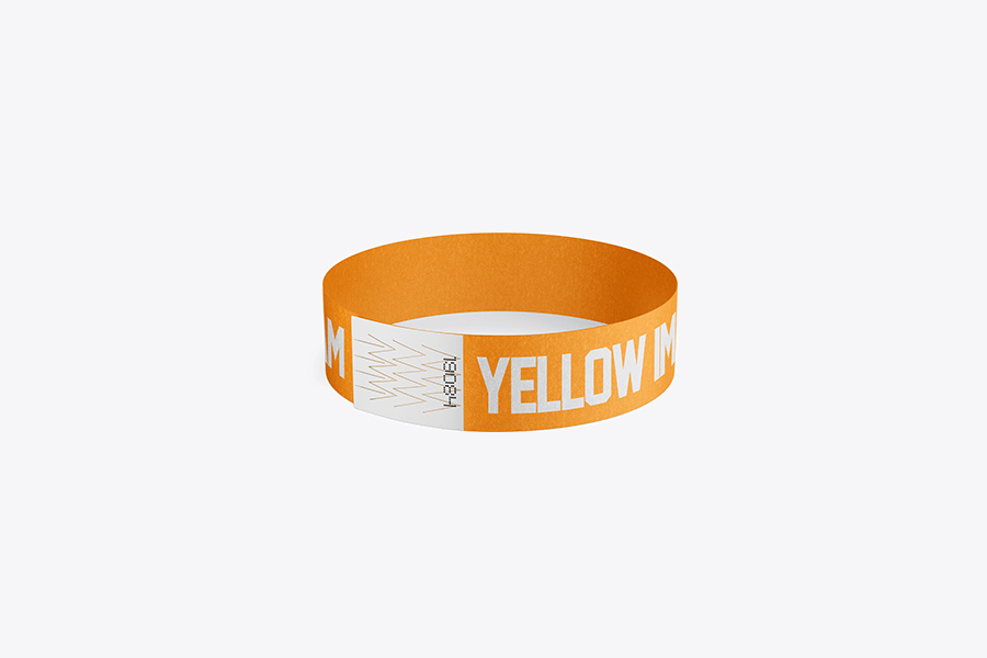 Paper writband mockup template