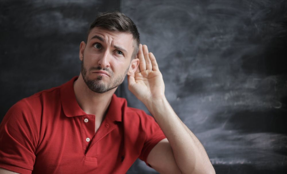 Man with red polo shirt