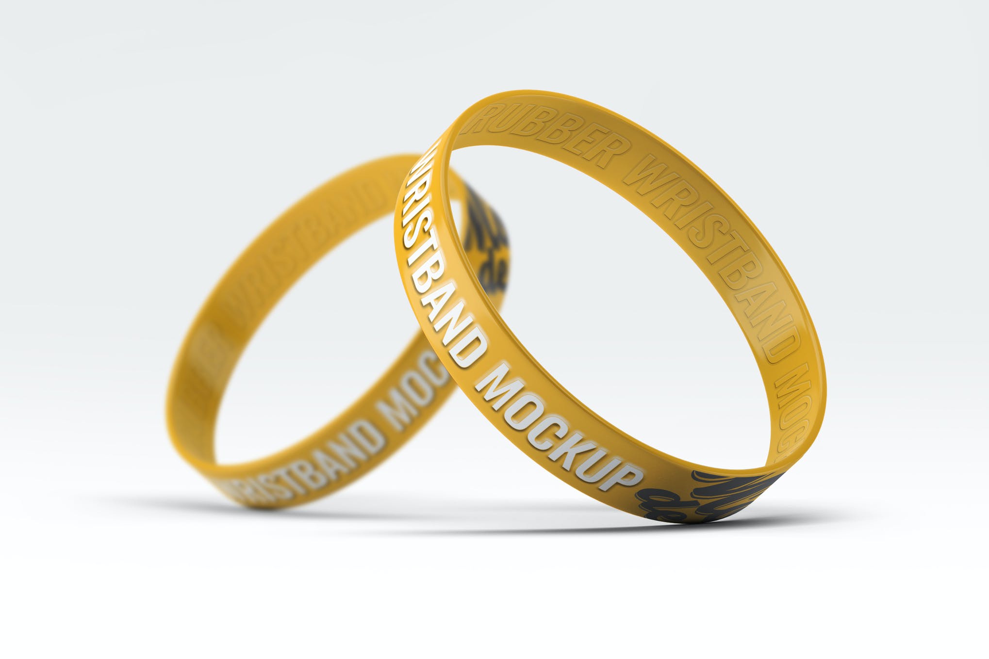 Matte Silicone Wristband Mockup File Mockups