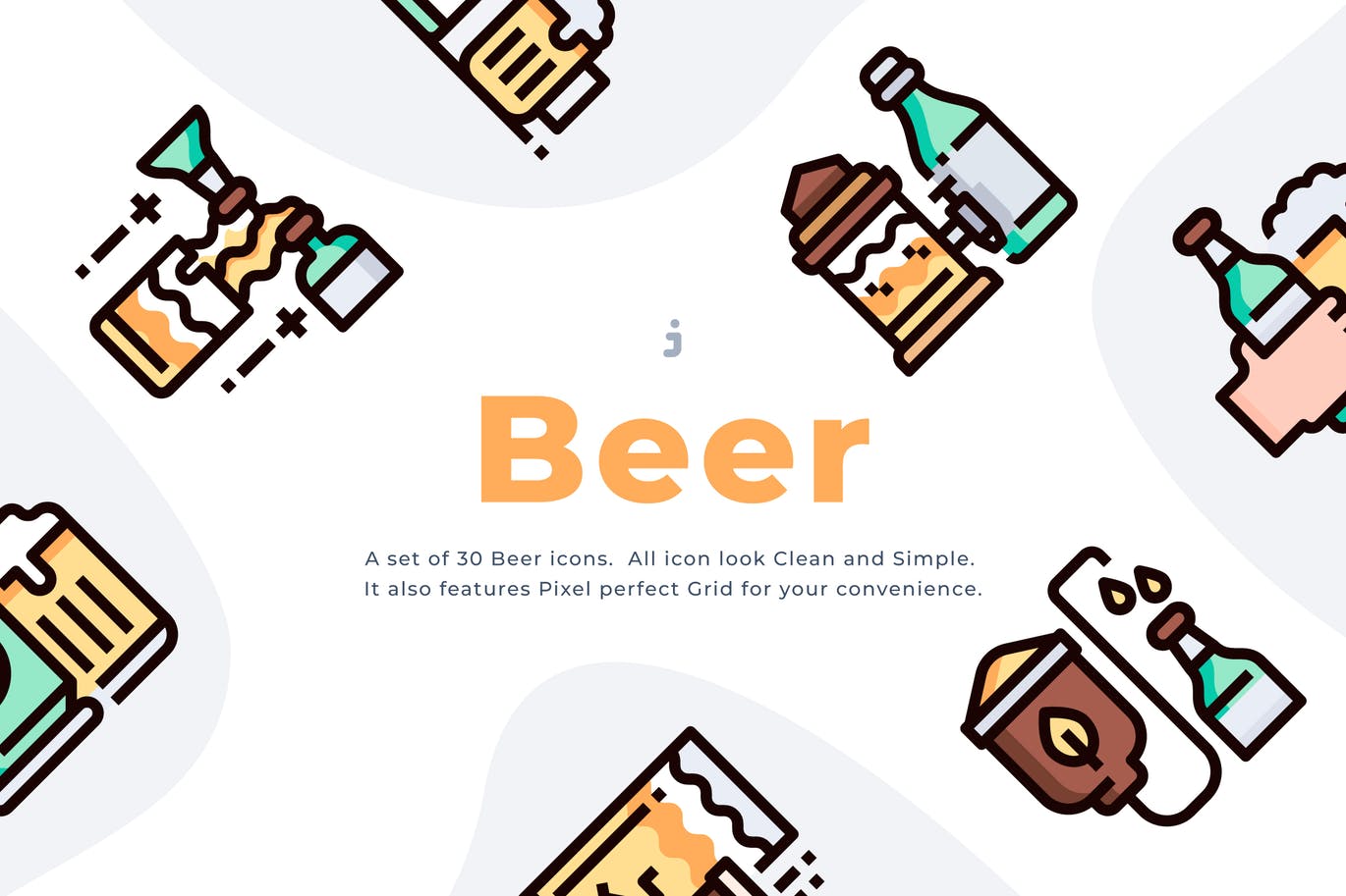 Beer icon set