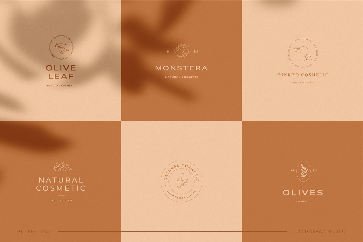 Minimalist botanical logo collection