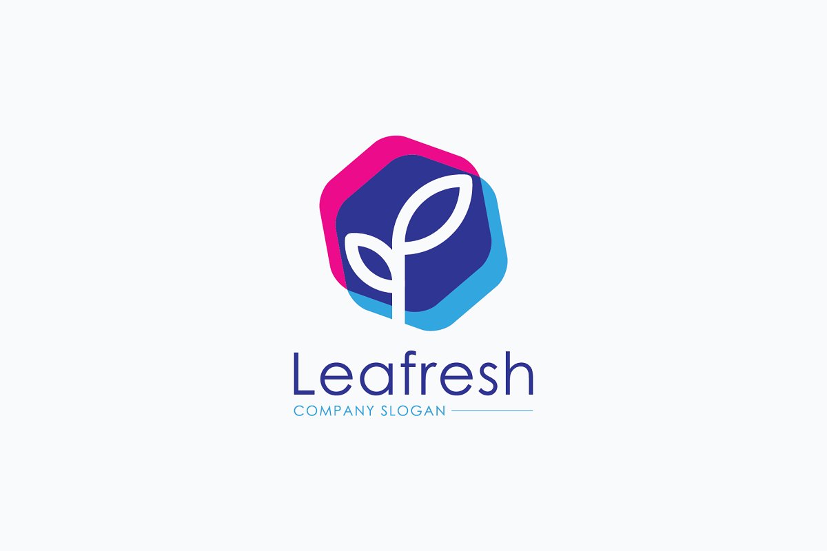 Colorful leaf botanical logo